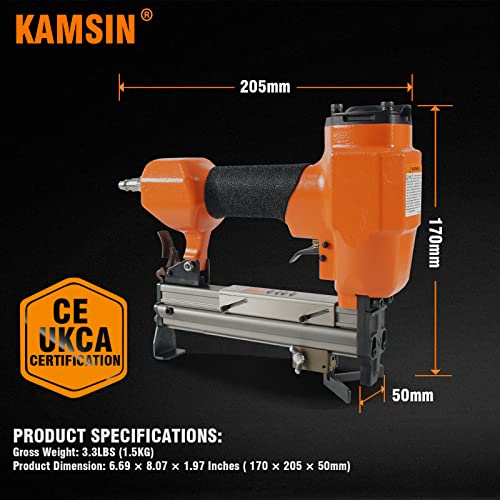 Kamsin V1015 Pneumatic Picture Frame Nailer, Air V Nailer, 5/16'' To 19/32'' (7-15Mm) V Nails, 30 Gauge Power Wood Joiner, Wood Framing Nail Gun For Picture Frames (Kamsin V1015 V Nailer) #TOP7