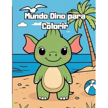 Capa do livro Mundo Dino para Colorir: Solte a imaginação e pinte seus dinossauros do jeito que quiser! (Portuguese Edition)