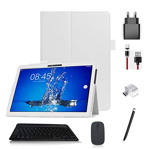 Tableta 10.1 Pulgadas 4G WiFi Android 9.0 Tablets PC 3GB de RAM 32GB de Memoria Interna con Procesador Quad-Core y Doble Ranuras de Tarjeta SIM Doble Cámara, GPS Bluetooth - Gris