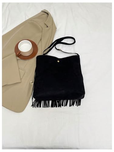 Women's Tassel Crossbody Shoulder Handbags Large Capacity Grommet Eyelet Hobo Tote Bags2