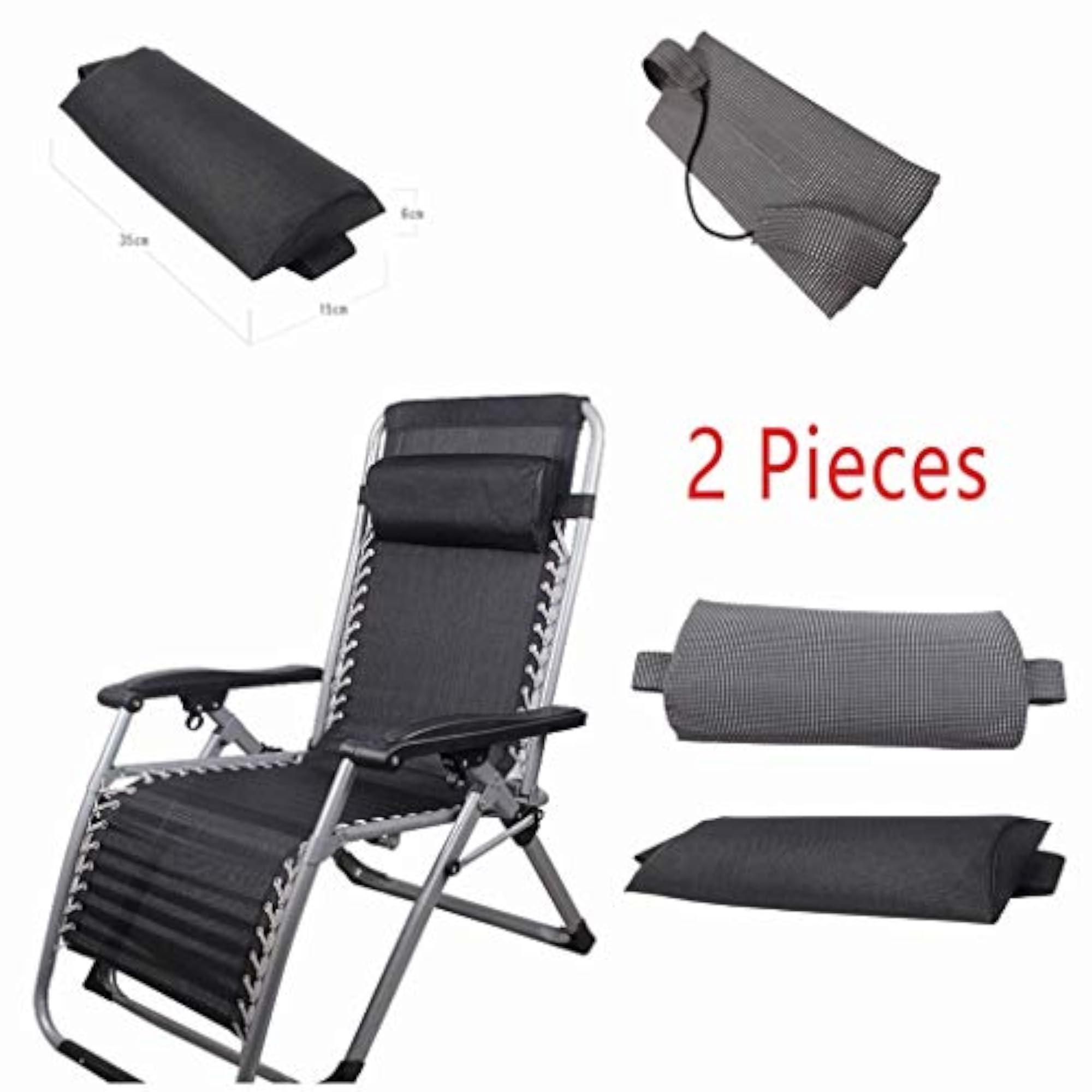 Headrest Cushion Head Pillow for Beach Folding Sling Chairs