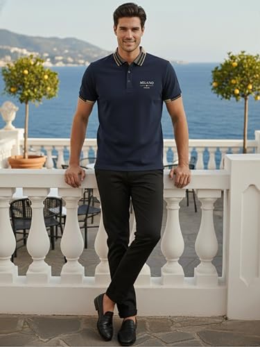 Image of VastraVibes Men's Polo T Shirt | Smart Casual Stylish Top | Slim Fit Trendy Wear | Travel Office Party | Premium Men's Fashion