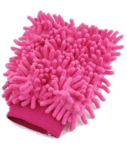 ATW Double Sided Microfiber Wash Mitt Hand Gloves, Dust Cleaner Vehicle Washing Multipurpose House Car Glass LCD Cleaning, Multicolor
