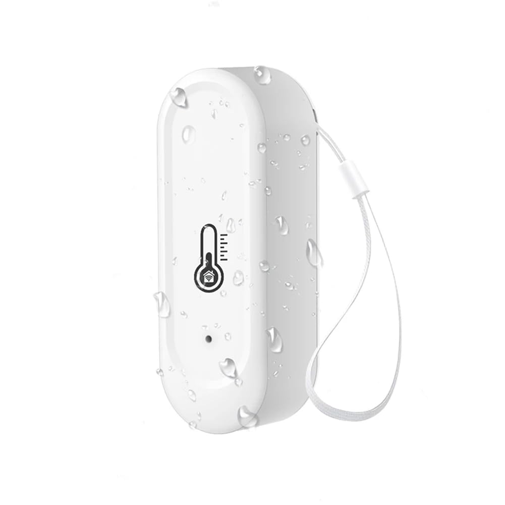Littimoon WiFi Temperature and Humidity Sensor Outdoor Waterproof Tuya APP Hygrometer Thermometer Sensor White