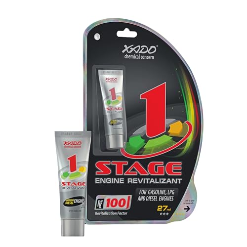XADO Engine Oil Additive 1 Stage - Friction Modifier - Motor Restore Treatment - Performance Restoration - Protects Against Cold-Start Damage - For Gas Diesel and LPG Engines - Revitalizant (Blister)