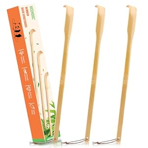 NICEMOVIC Wooden Bamboo Back Scratc...