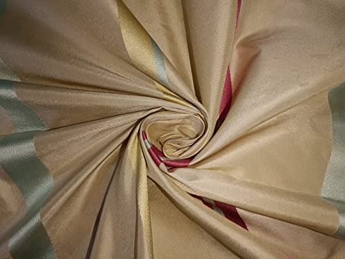 Tissu taffetas de soie au mètre Taf#S103 bleu champagne rose doré couture haut de gamme