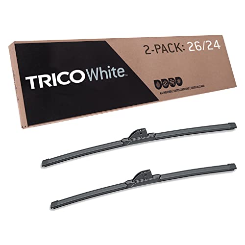Image of TRICO White 26 inch + 24 inch Extreme Weather Premium Winter Automotive Replacement Windshield Wiper Blades (Set of 2), Passenger and Driver Side All-Weather Beam Wiper Blades for Select Vehicle Models