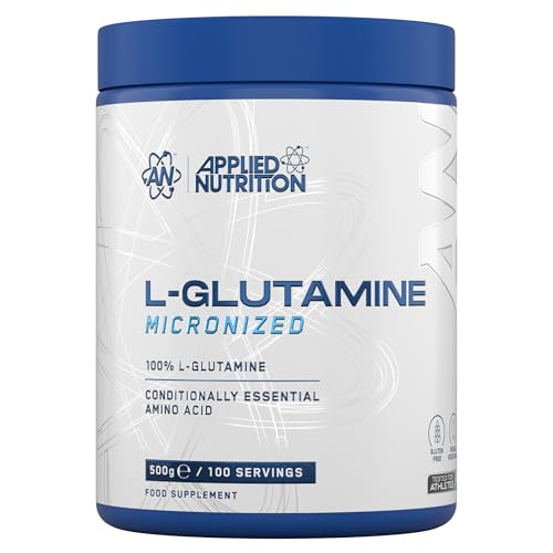 Applied Nutrition L Glutamine Powder - Amino Acid Muscle Strength & Recovery Boosts Immune System Unflavoured (500g - 100 Servings)