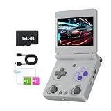Whatsko RG34XXSP Flip 携带型ゲーム機 折畳みレトロゲーム機 Linuxシステム搭載 3.4インチスクリーン 日本語対応 WiFi/Bluetooth機能 デュアルジョイスティック 3300mAh 64GB グレー