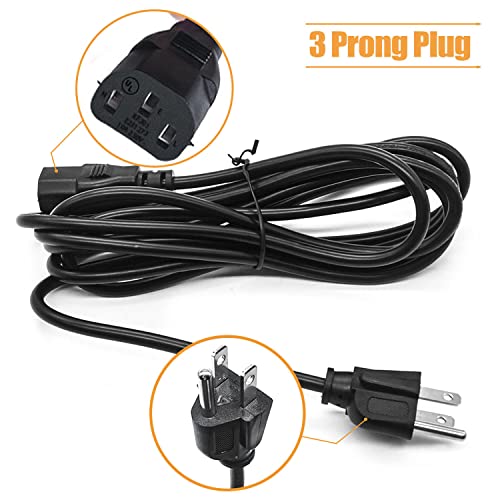 Mankk 6Ft Universal Ac Power Cord 3 Prong 10A 250V 18Awg Replacement Cable For Computer Tv Monitor Pc Laptop Printer M-I-037-1.8M #TOP4