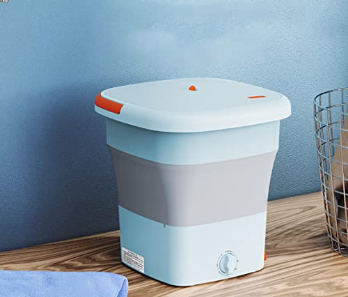 Mini machine à laver pliable bleue pour studio et voyage - 7