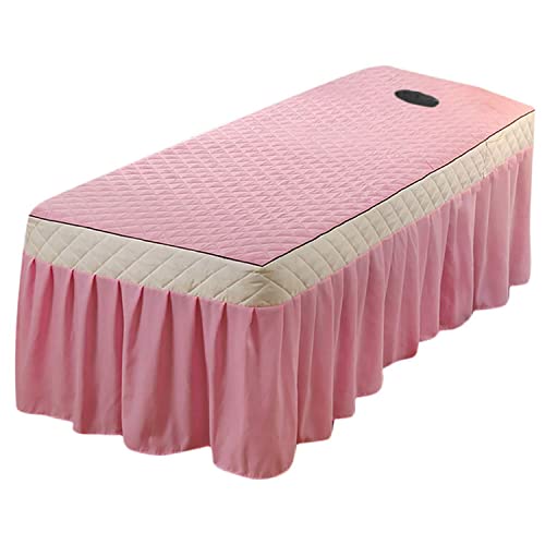 Funda de cama de masaje rosa para evitar incomodidades con agujero facial 2