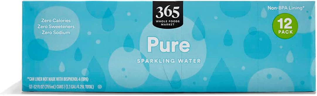 Whole Foods 365 Everyday Value, Sparkling Water Pure, 12 Count