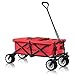 Produktbild SAMAX Bollerwagen Handwagen Kühltasche Gartenwagen Strandwagen Klappbar Faltbarer Bollerwagen Transportwagen Offroad cool - Rot