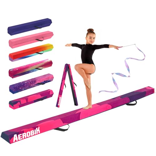 Aerobik | Faltbarer Gymnastikbalken 240 cm Violett | Stabil, rutschfest und Waschbar | Kinder/Erwachsene | Gymnastikband enthalten für EIN komplettes Training | Original Corner Aerobik | Faltbarer Gymnastikbalken 240 cm Violett | Stabil, rutschfest und Waschbar | Kinder/Erwachsene | Gymnastikband enthalten für EIN komplettes Training | Original Corner