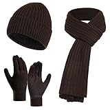 Handschuhe Schal und Mütze Set perfekte Kombination wird Ihre Hände Hals Kopf von ihnen in den kalten Wind zu schützen. Perfekt für das tägliche Tragen einschließlich drinnen und draußen Activities.Can auch als ein Urlaubsgeschenk für Ihre Freunde und Familie gegeben werden.