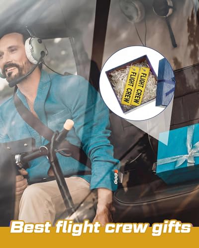 Image of Junkin 12 Pcs Flight Crew Keychain Airplane Aviation Keychain Flight Crew Luggage Tags Embroidered Key Ring
