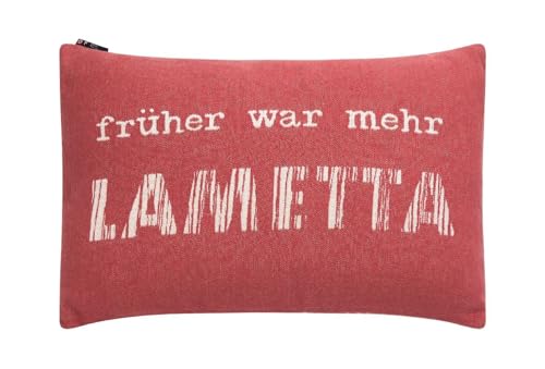 David Fussenegger Kissenhülle Früher war mehr Lametta (GRS) rot, 60x40 cm