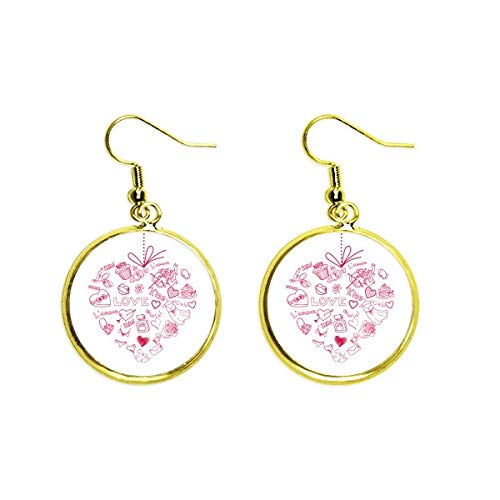 Pendientes de corazón rojo de ángel para tus citas románticas y cenas especiales