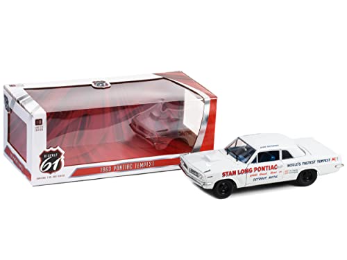 Modelo a escala 1:18 Pontiac Tempest 1963 blanco miniatura 2