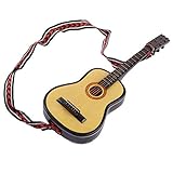 Factory Direct Craft Mini Acoustic String Guitar with Strap - for Holiday, Seasonal Christmas Decoration and Displays