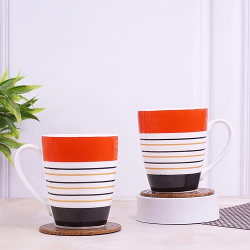 Image of U.P.C. Premium Microwave Coffee Mug Set of 2, Milk Mug for Gift, Microwave & Dishwasher Safe Cup Set of 2, Bone-Ash Free, Crockery Set Ideal for Daily Use & Gifting