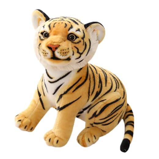 Proxiceen Sittande tiger plysch leksak doll söt sibirisk tiger doll ragdoll tiger dekoration (A1,33 cm)