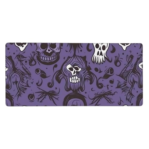Tapis de souris de jeu 40,6 x 90,2 cm violet à motif horreur