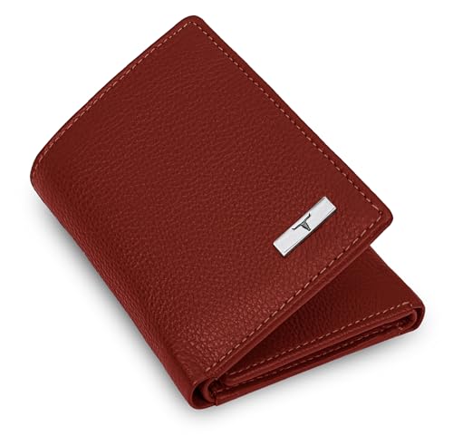 Image of URBAN FOREST Travis Red Leather Wallet for Men