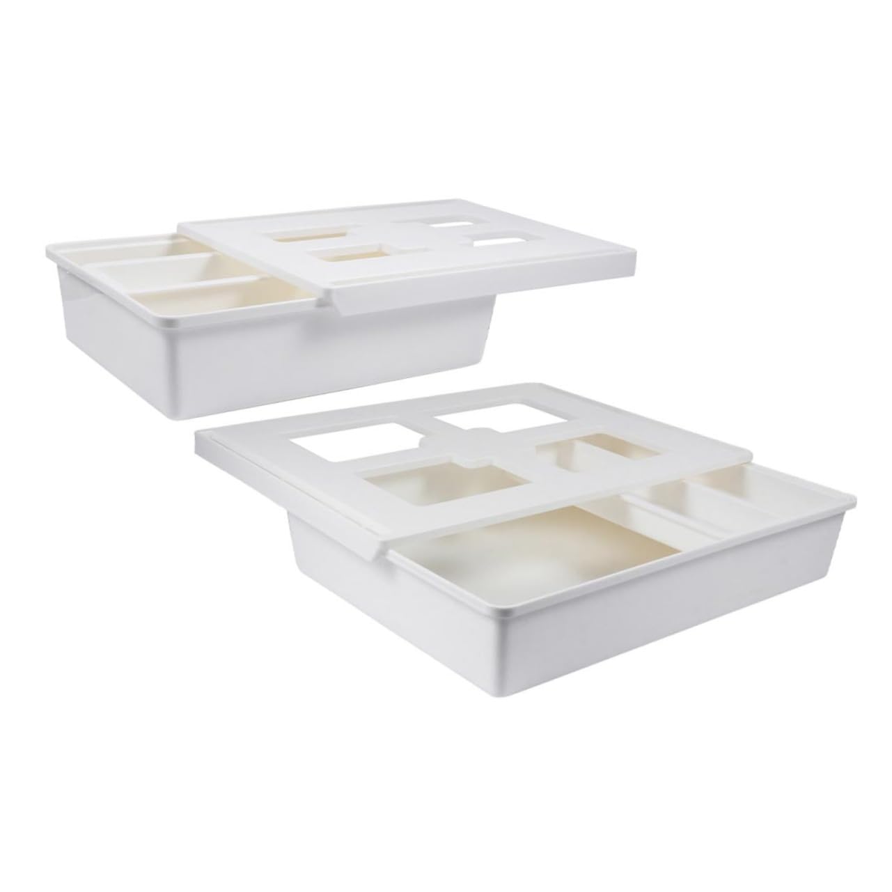 Angoily 2pezzi Sottotavolo Portapenne Estraibile Organizer Per Cancelleria e Articoli Per Ufficio Cassetto Invisibile Resistente e Per Prolungato