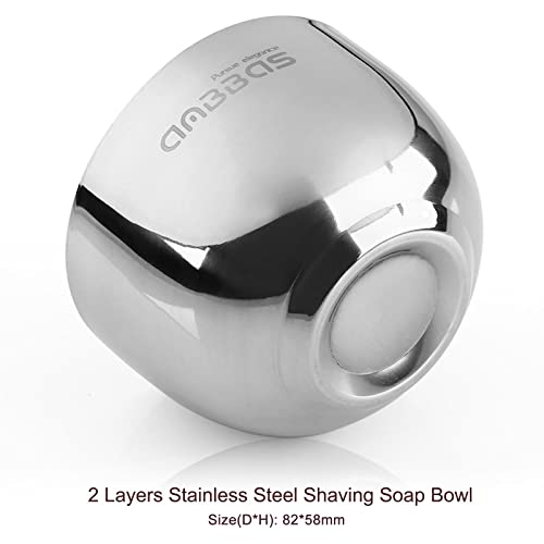 Anbbas Shaving Brush Synthetic Badger And 100G Shaving Soap With Bowl Stainless Steel,Black Acrylic Shaving Stand Holer For Man Wet Shave Kit #TOP5