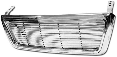 Chrome Horizontal Billet Style Front Hood Bumper Grill Grille Compatible with Ford F150