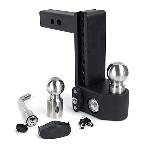 Weigh Safe Steel Drop Hitch - Adjustable Trailer Hitch with Ball Mount - Designed for 2.5