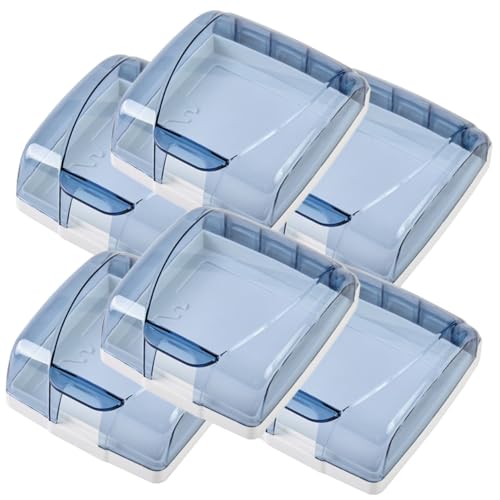 Yardenfun 6pezzi Copertura Per Presa Adesivo Senza Protezione Per Presa Elettrica Utilizzabile in Cucina Bagno Ufficio Hotel Resistente Alle Intemperie