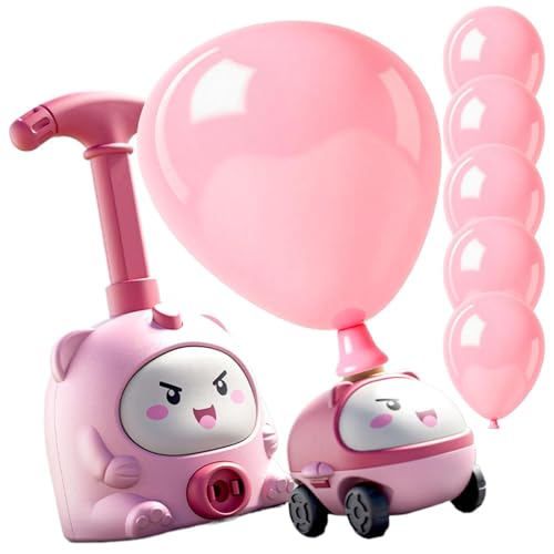 Balloon Powered Launch Car Air Power Toy 22x12x10cm | Hand Push Balloon Launcher Vehicle Set - ABS Kids Educational STEM Science