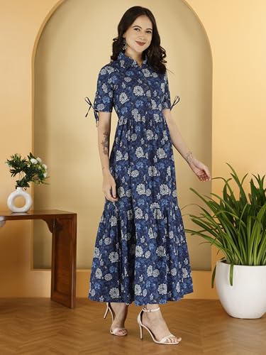 Image of Dhruvi Women's Rayon Anarkali Maternity Dress & Feeding Kurti with Zippers