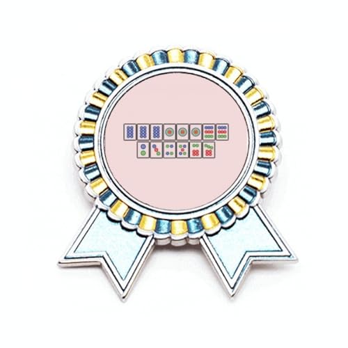 Broche costume Mahjong Art Déco tendance métal taille M