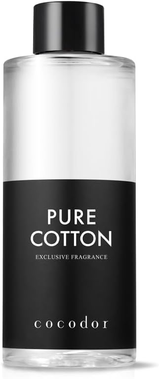 COCODOR Reed Diffuser Oil Refill/Pure Cotton/6.7oz(200ml)/1 Pack/Aroma therapy, Home Fragrance, Scented Oils, Oils for Reed Diffuser, Office Décor, Decoration COCODOR Reed Diffuser Oil Refill/Pure Cotton/6.7oz(200ml)/1 Pack/Aroma therapy, Home Fragrance, Scented Oils, Oils for Reed Diffuser, Office Décor, Decoration