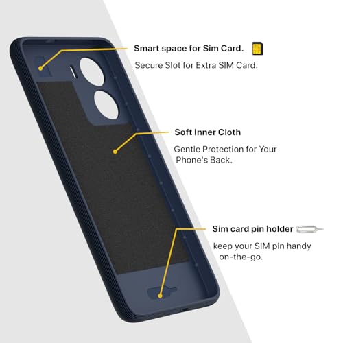 Image of Pikkme Back Cover for Realme P3 5G Camera Protection 3D Hexa Cube Design Silicone Protective Bumper Case (Blue)