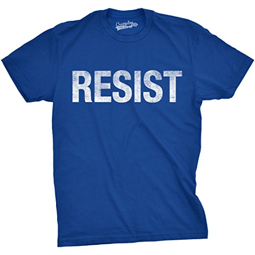 Mens Resist T Shirt Political Anti Trump Protest Tee Impeach Resistance Graphic (Royal) - 3XL