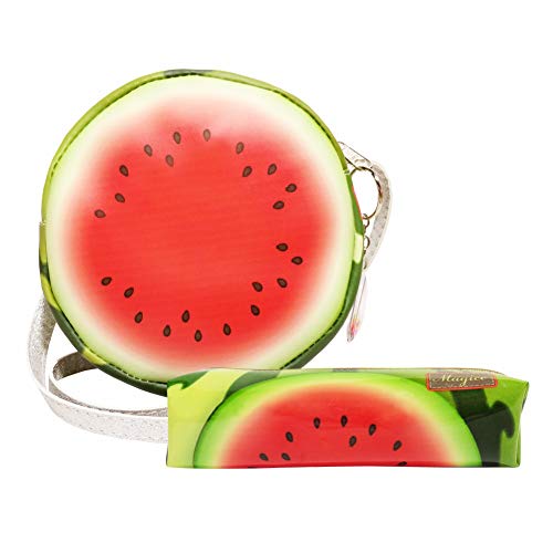 Kit Infantil Bolsa e Estojo, Melancia Redonda - Magicc Bolsa KI-018
