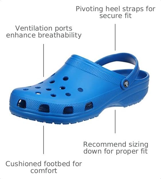 Image of Crocs Unisex-Adult Classic Clog, Clogs for Women and Men