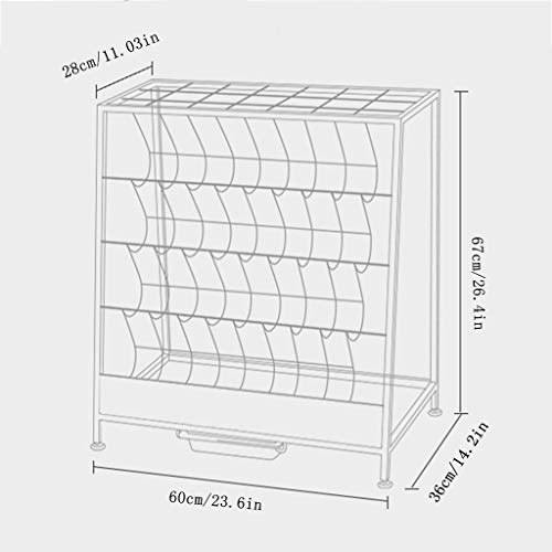 Porte-parapluies en fer forgé multicouche de rangement pour hall d'hôtel et maison - 8