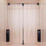 bimiti Pull Down Closet Rod 60 lbs Heavy Duty Home Clothes Storage Hanging Adjustable 33-45 inches Stainless Steel Side Mounted Closet Rod Wardrobe Lift Rail Organizer
