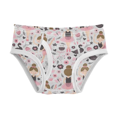 Boys' Exclusive Briefs Toddler Underwear 95% Combed Cotton Boxerbriefs 2T Ballerina and Swan Pattern 25