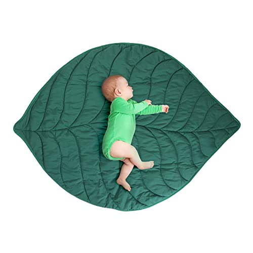 Varipowder Baby Play Mat,56.3X42.1Inch Cotton Crawling Cushion, Kids Room Rug Floor Gym,Soft Washable Non-Slip Room Decor Floor Rug, Activity Floor Carpet,Photo Studio Prop(Dark Green) #TOP1