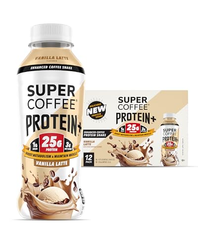 SUPER COFFEE Protein+, Keto Protein Coffee (0g Added Sugar, 25g