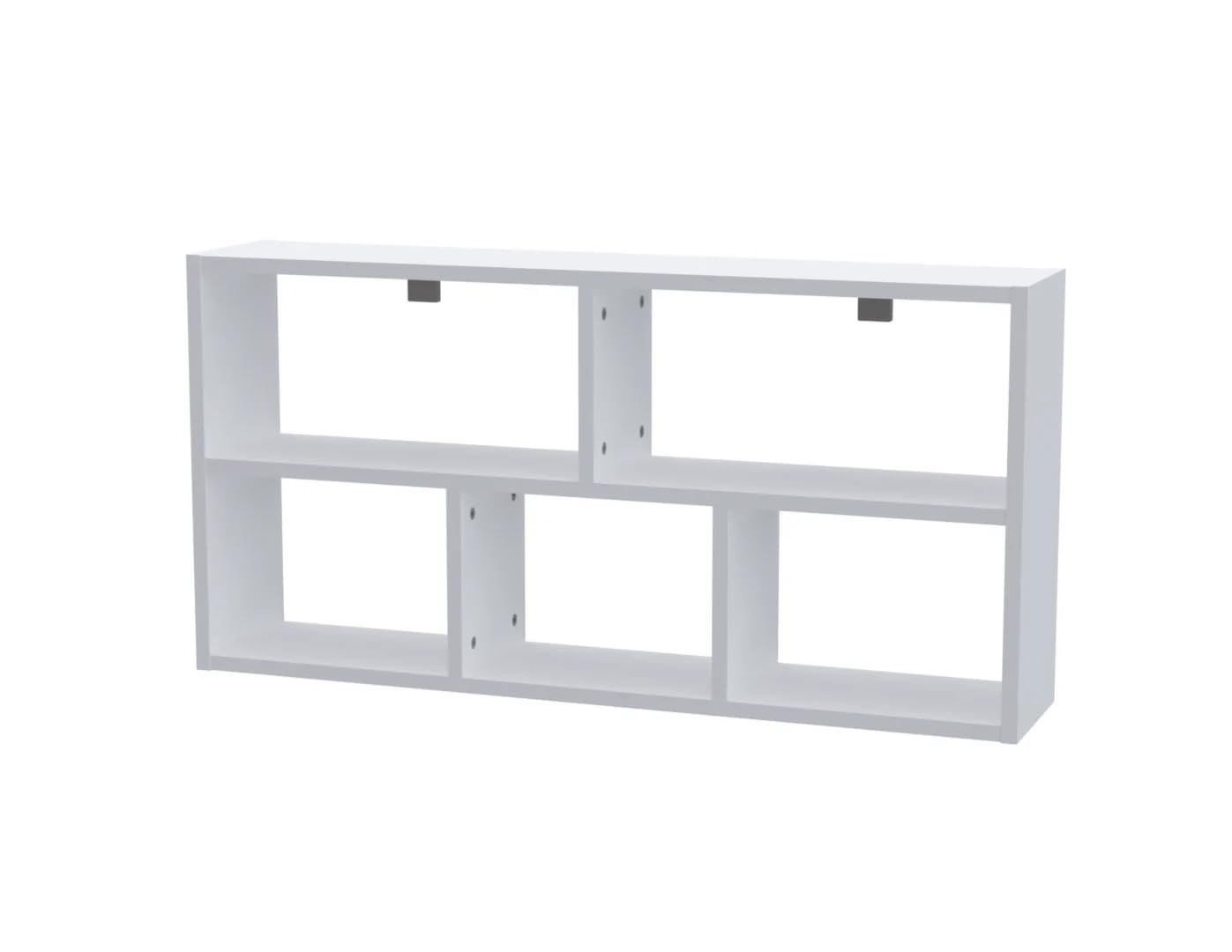 Wandregal Weiß Holz - Bücherregal Wand - Regale für Wände - Wohnzimmer Regal