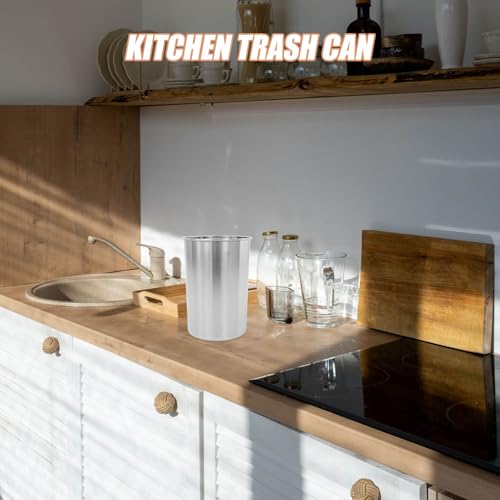 Caneca de basura integrada de acero inoxidable para cocina miniatura 5
